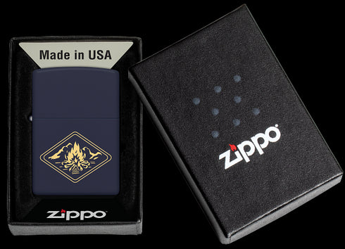 Zippo 46174 vžigalnik Campfire, Navy Matte
